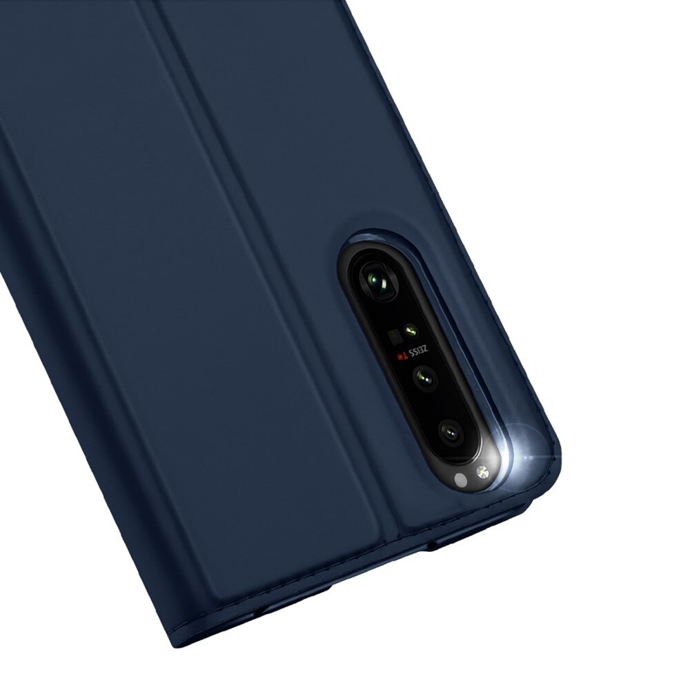 Étui portefeuille Skin Pro Series Sony Xperia 1 IV, Bleu