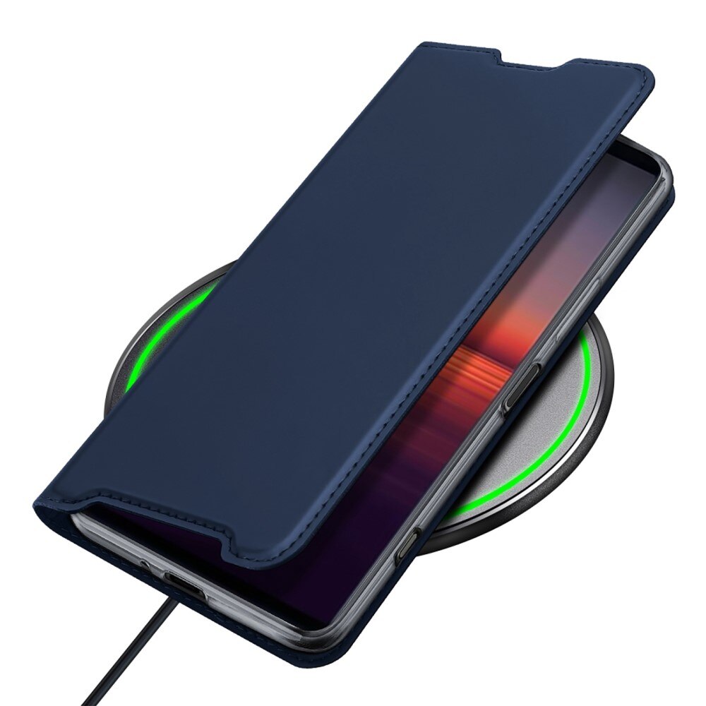 Étui portefeuille Skin Pro Series Sony Xperia 1 IV, Bleu
