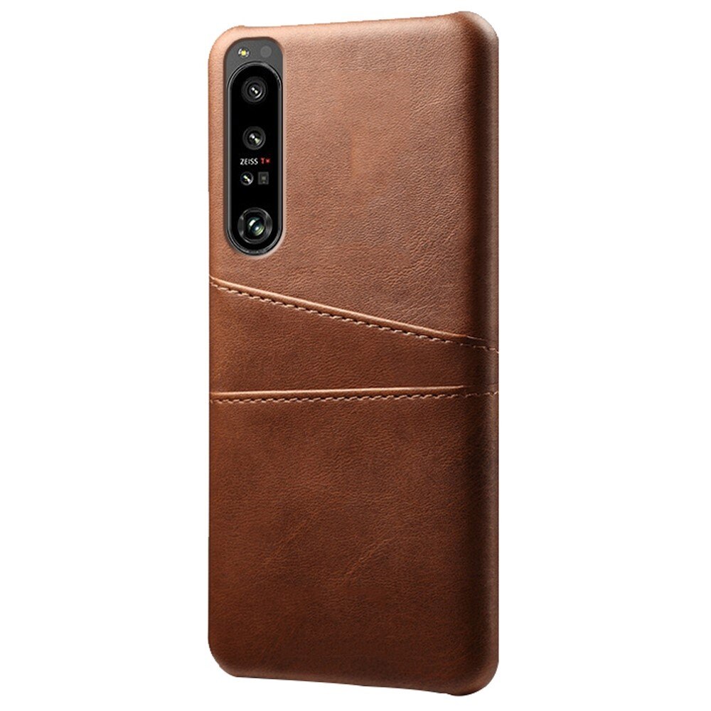 Coque Card Slots Sony Xperia 1 IV, Marron