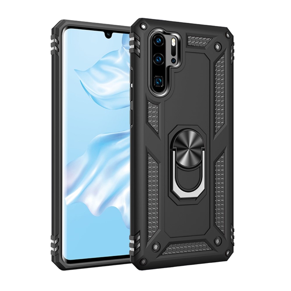 Coque hybride Tech Ring Huawei P30 Pro, noir