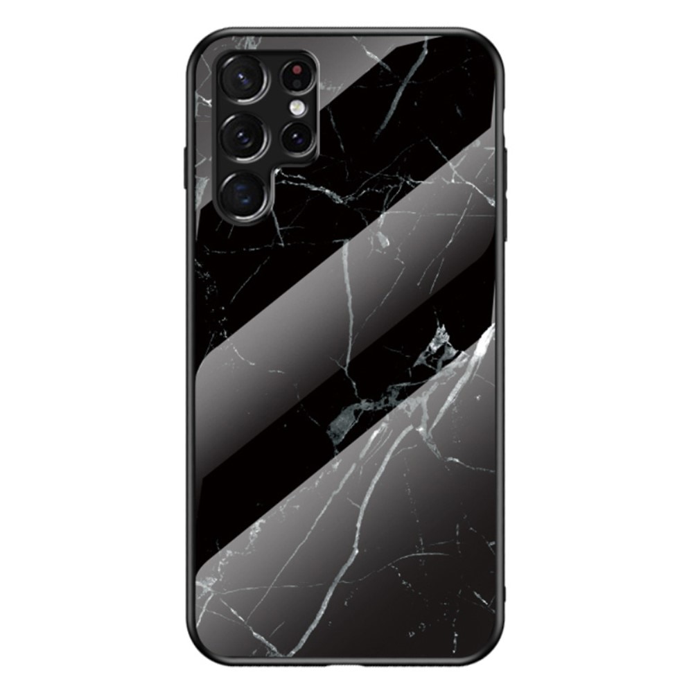 Coque en verre trempé Samsung Galaxy S22 Ultra Marbre noir