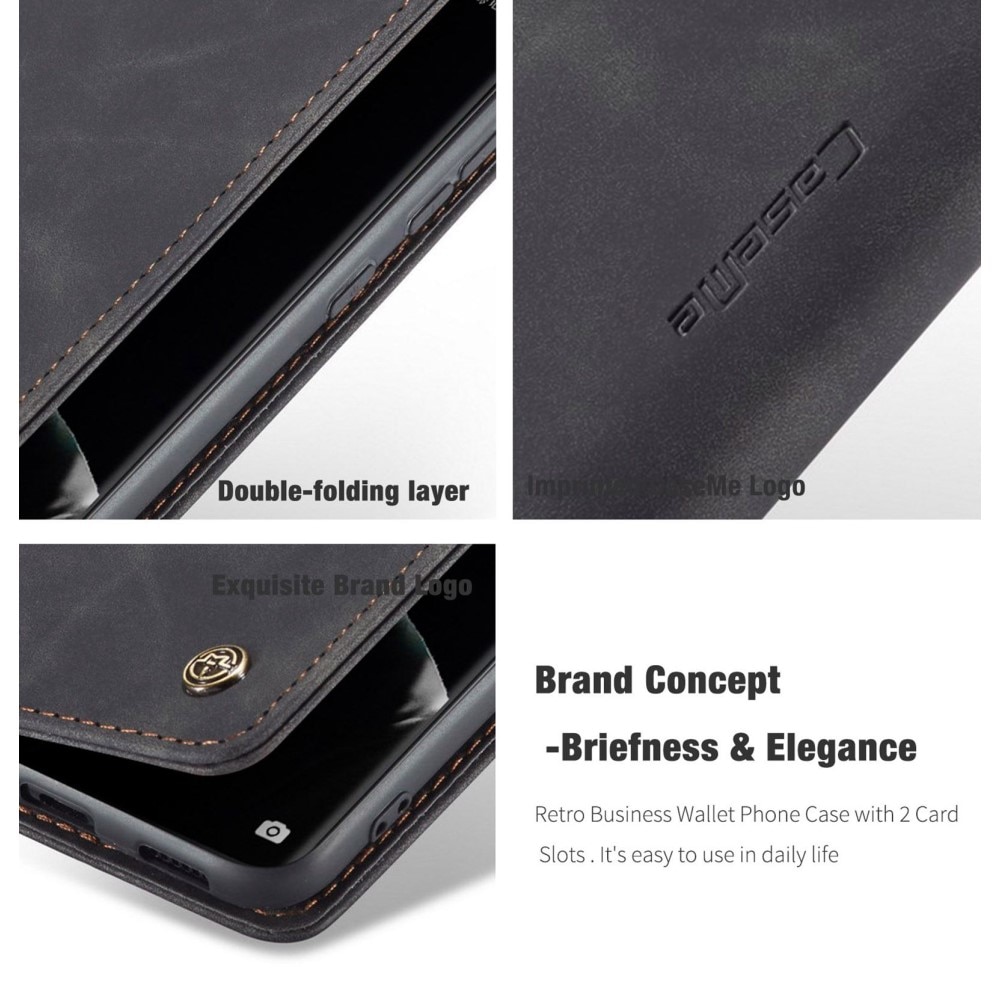 Étui portefeuille mince Huawei P50 Pro, Noir