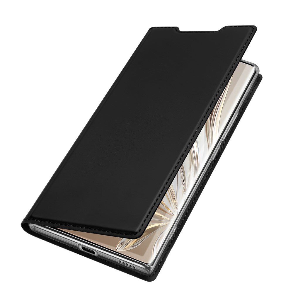 Étui portefeuille Skin Pro Series  Honor 70, Noir