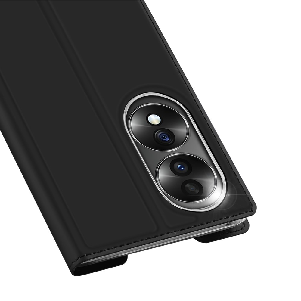 Étui portefeuille Skin Pro Series  Honor 70, Noir
