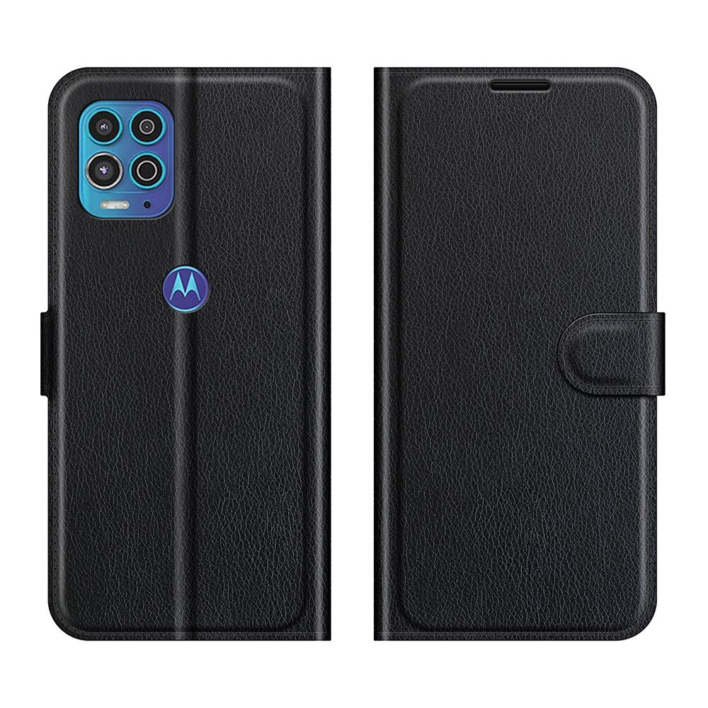 Coque portefeuille Motorola Moto G100, Noir