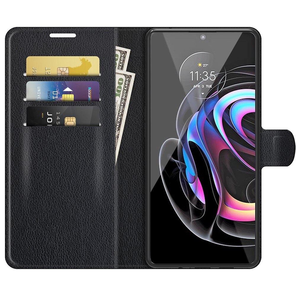 Coque portefeuille Motorola Edge 20 Pro, Noir