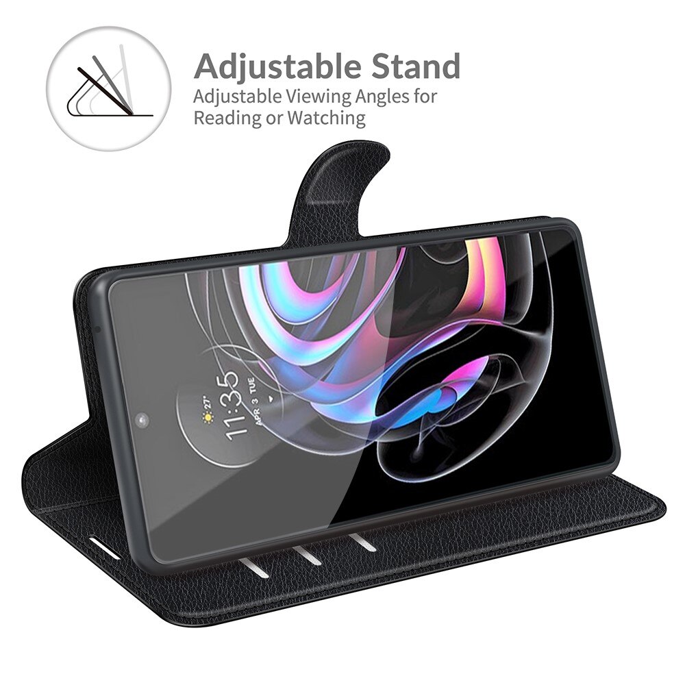Coque portefeuille Motorola Edge 20 Pro, Noir