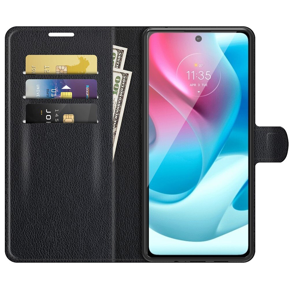 Coque portefeuille Motorola Moto G60s, Noir