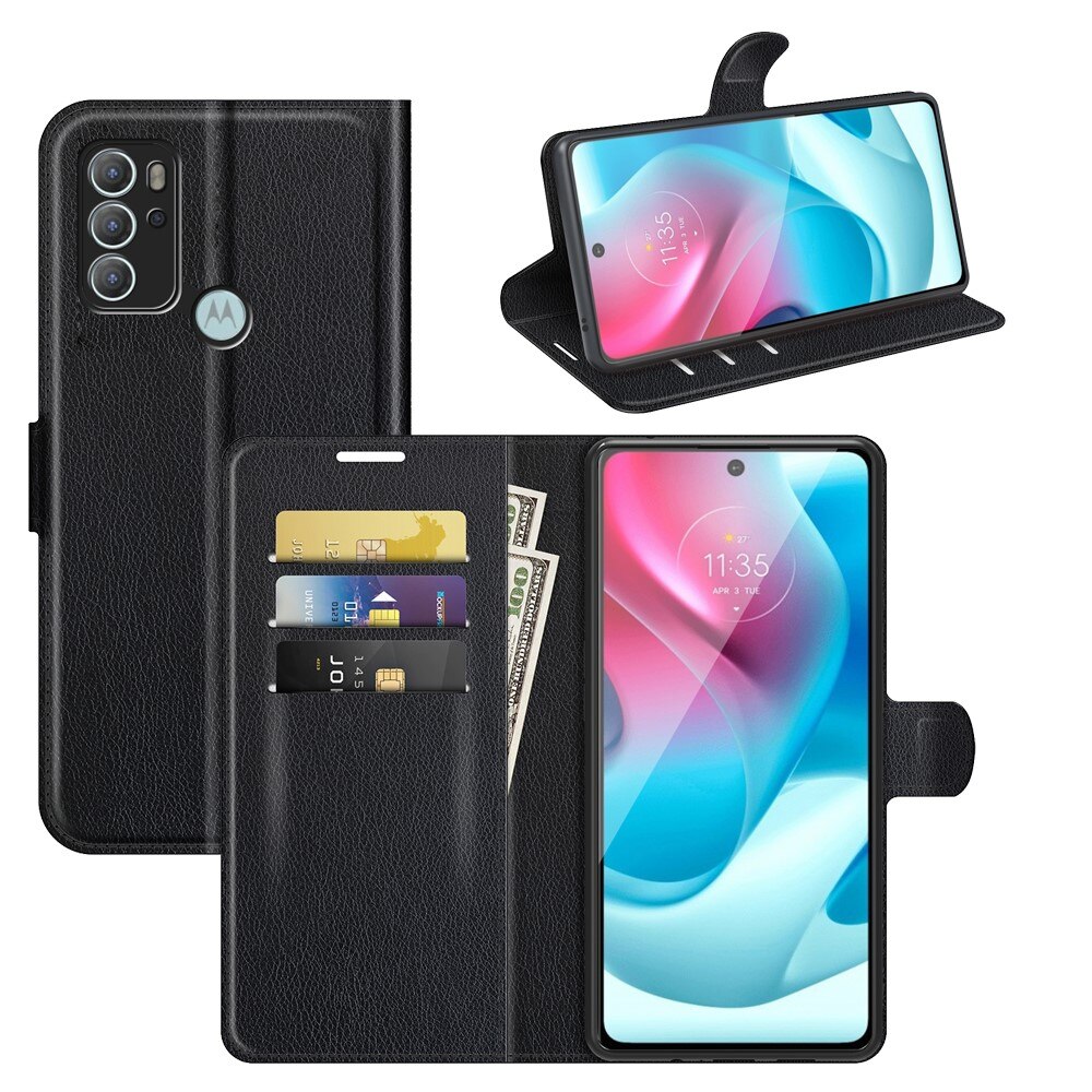 Coque portefeuille Motorola Moto G60s, Noir