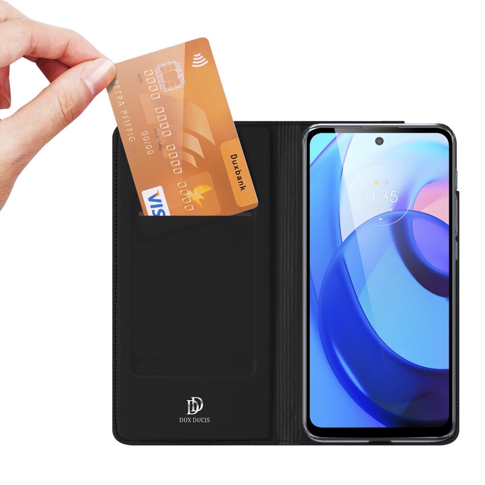 Étui portefeuille Skin Pro Series Motorola Moto E20/Moto E40, Noir