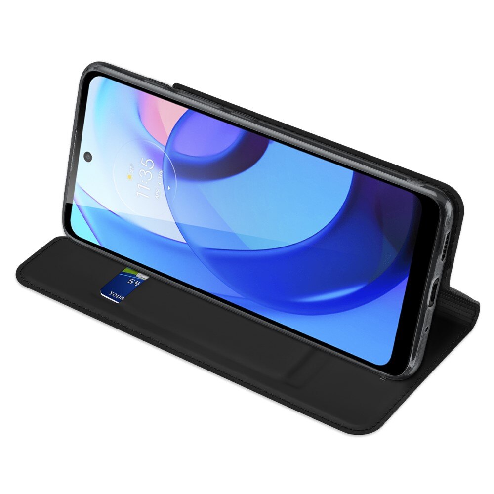 Étui portefeuille Skin Pro Series Motorola Moto E20/Moto E40, Noir