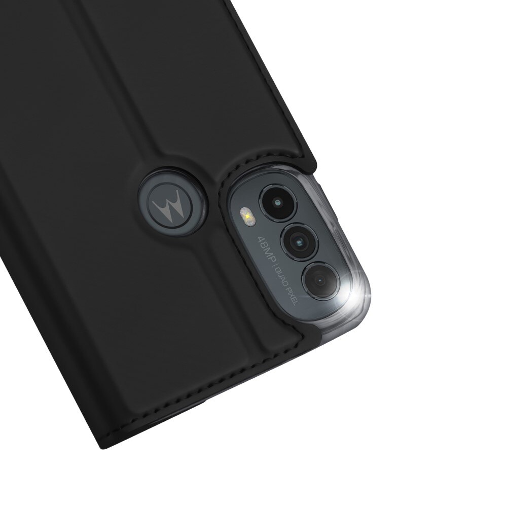 Étui portefeuille Skin Pro Series Motorola Moto E20/E30/E40 Black