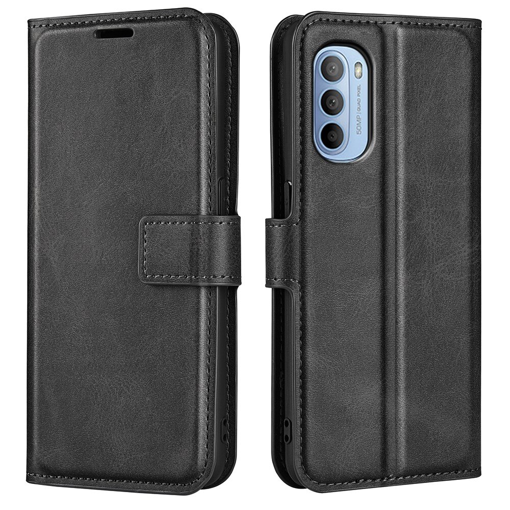 Étui portefeuille Leather Wallet Motorola Moto G31/G41 Black