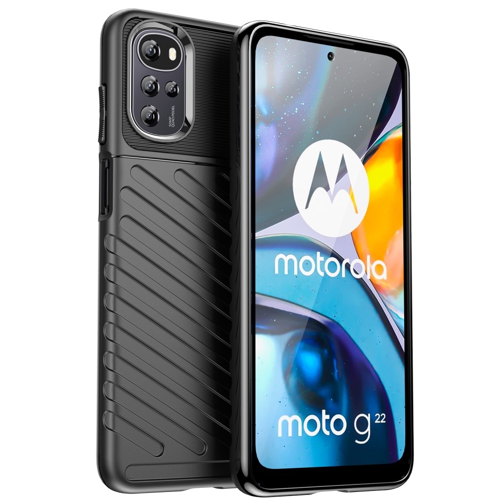 Coque Thunder TPU Motorola Moto G22, noir