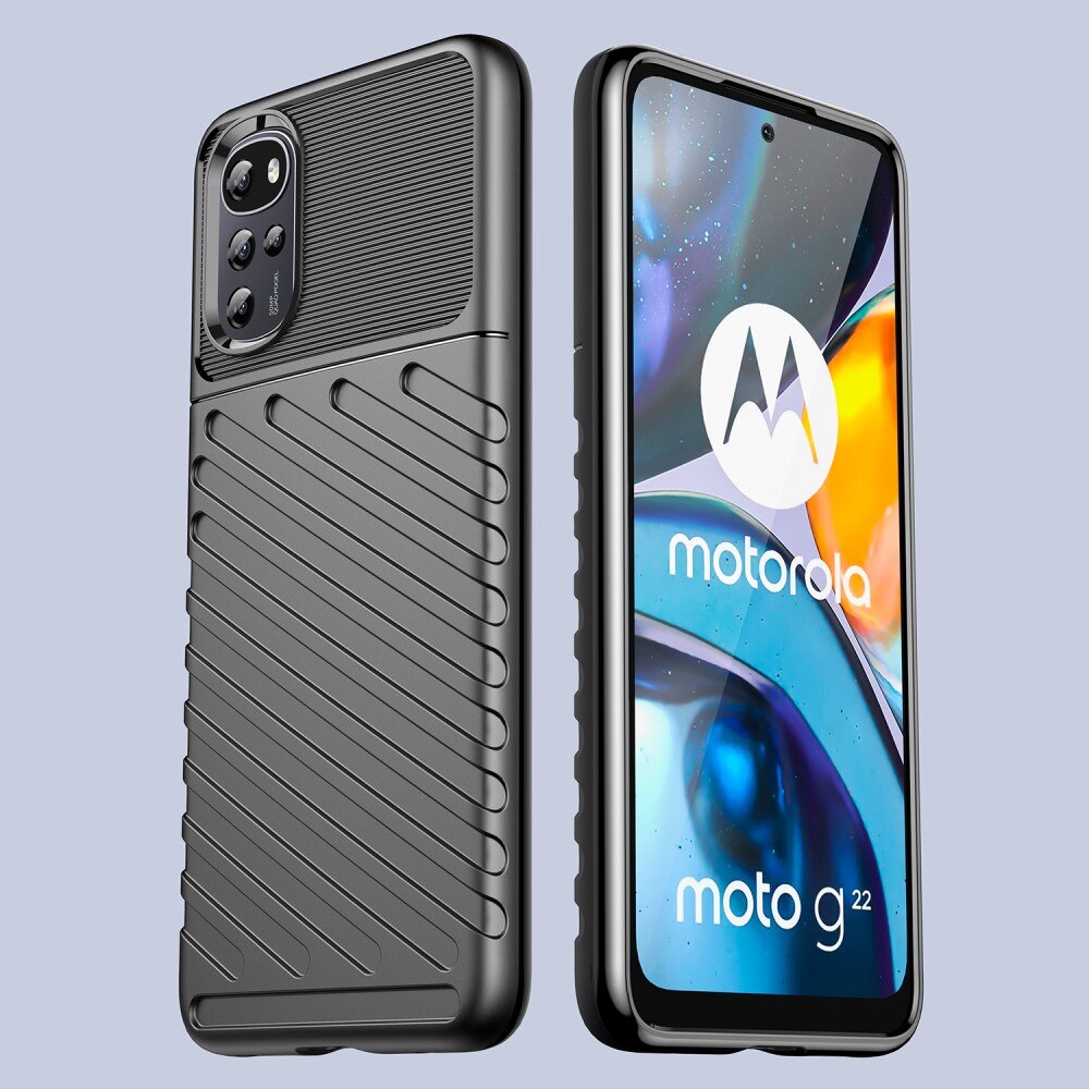 Coque Thunder TPU Motorola Moto G22, noir