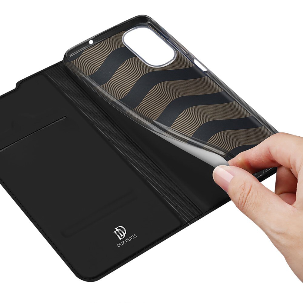 Étui portefeuille Skin Pro Series Motorola Moto G22, Noir