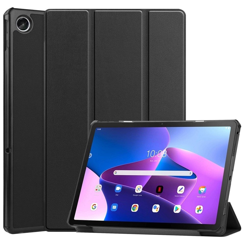 Étui Tri-Fold  Lenovo Tab M10 Plus (3rd gen), Noir