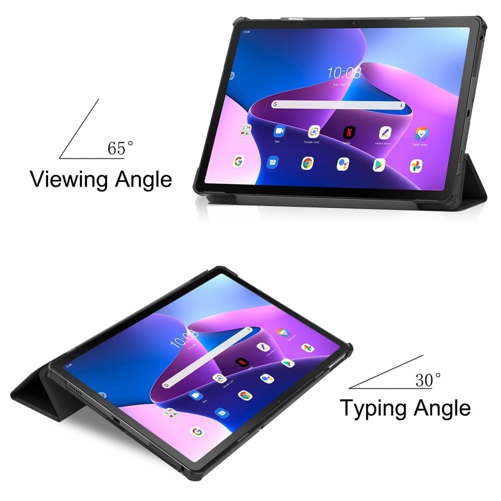 Étui Tri-Fold  Lenovo Tab M10 Plus (3rd gen), Noir