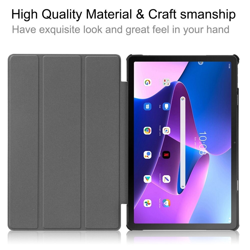 Étui Tri-Fold Lenovo M10 Plus (3rd gen) Gris