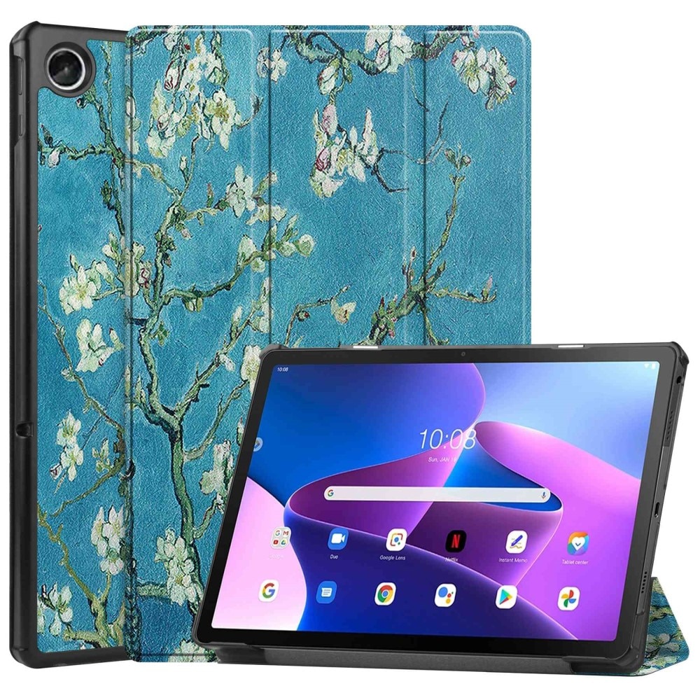 Étui Tri-Fold Lenovo M10 Plus (3rd gen) Fleurs de cerisier