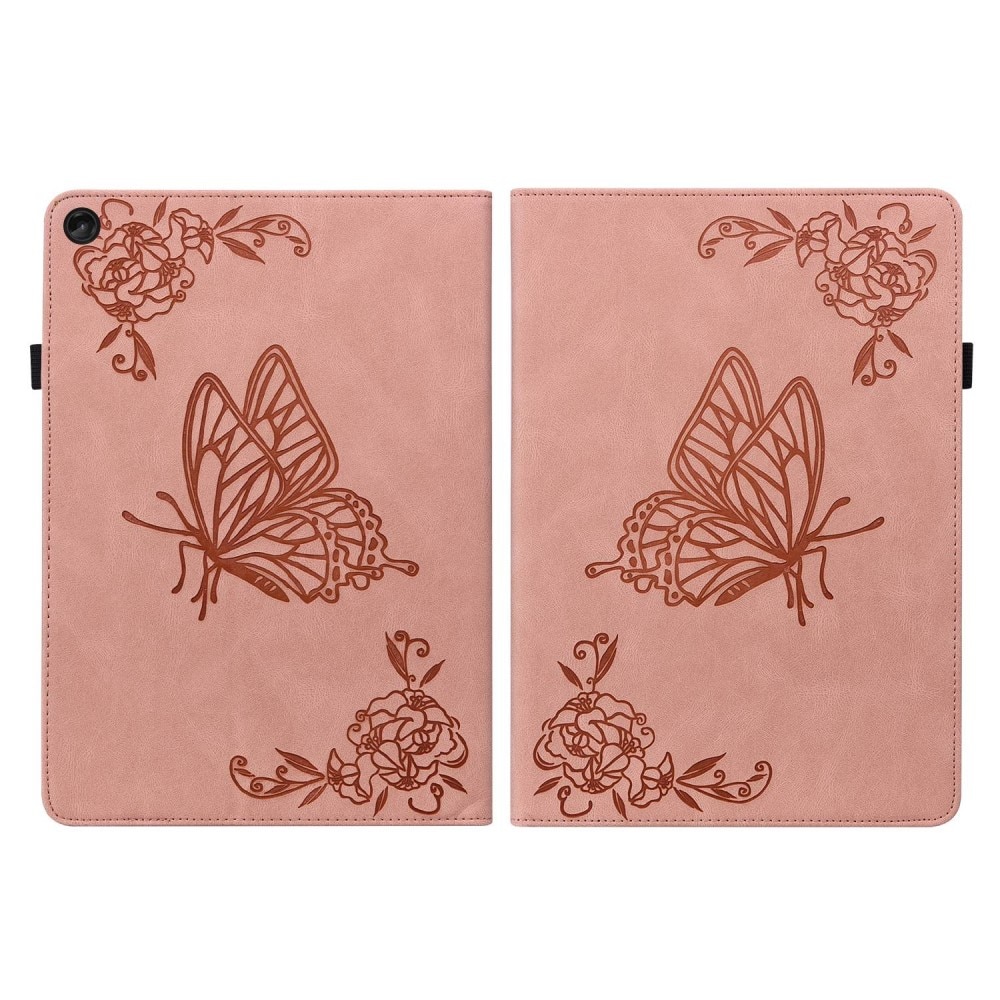 Étui en cuir avec papillons  Lenovo Tab M10 Plus (3rd gen) Rose