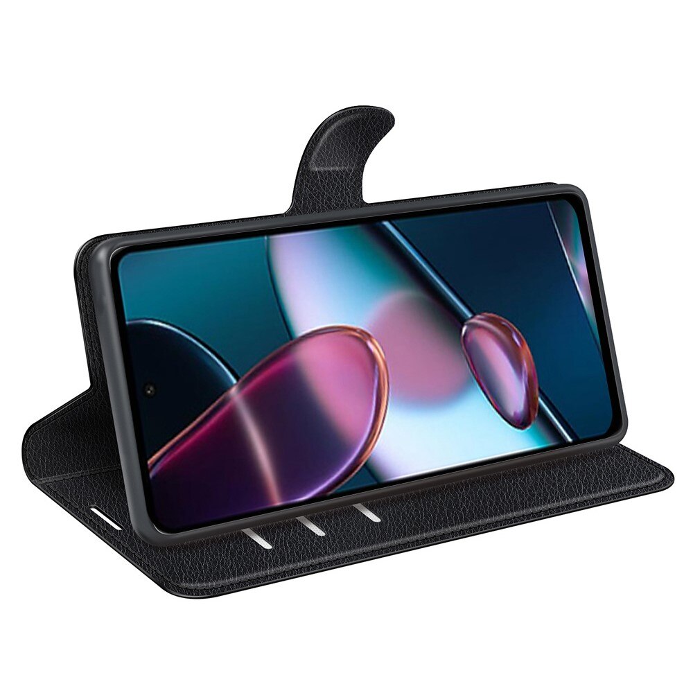 Coque portefeuille Motorola Edge 30, Noir