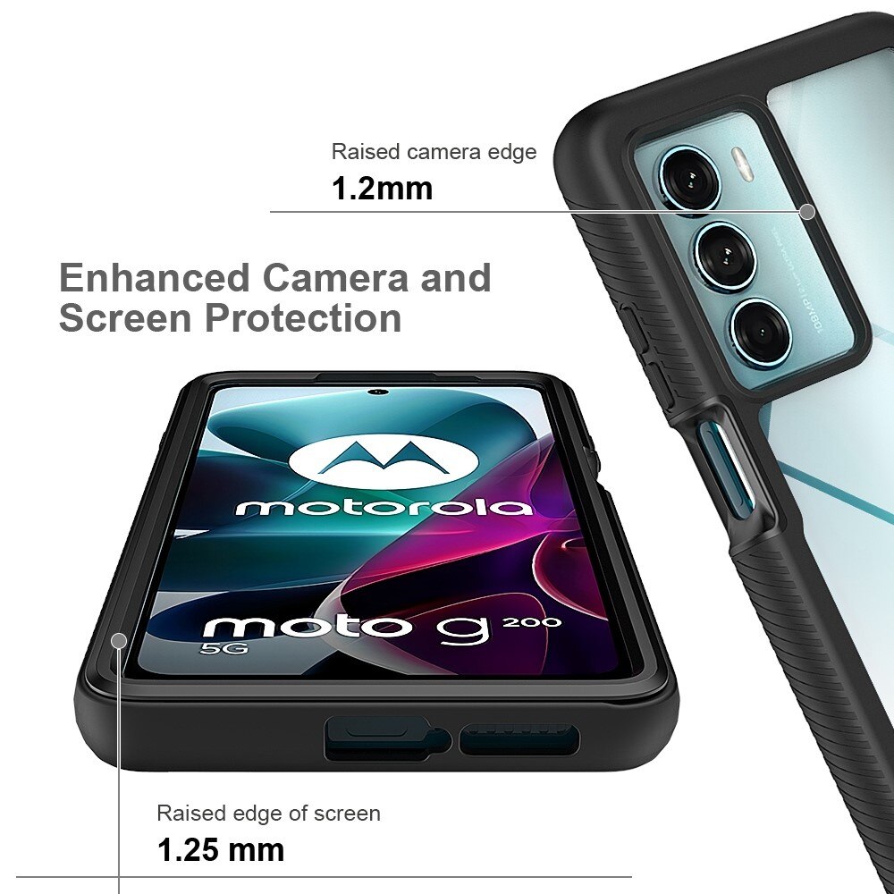 Coque Full Protection Motorola Moto G200, Noir