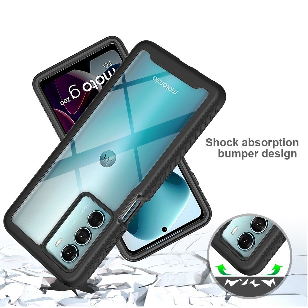 Coque Full Protection Motorola Moto G200, Noir