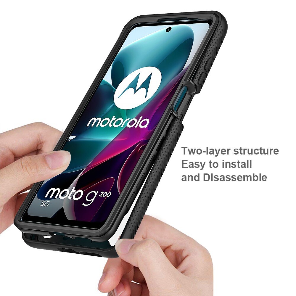 Coque Full Protection Motorola Moto G200, Noir