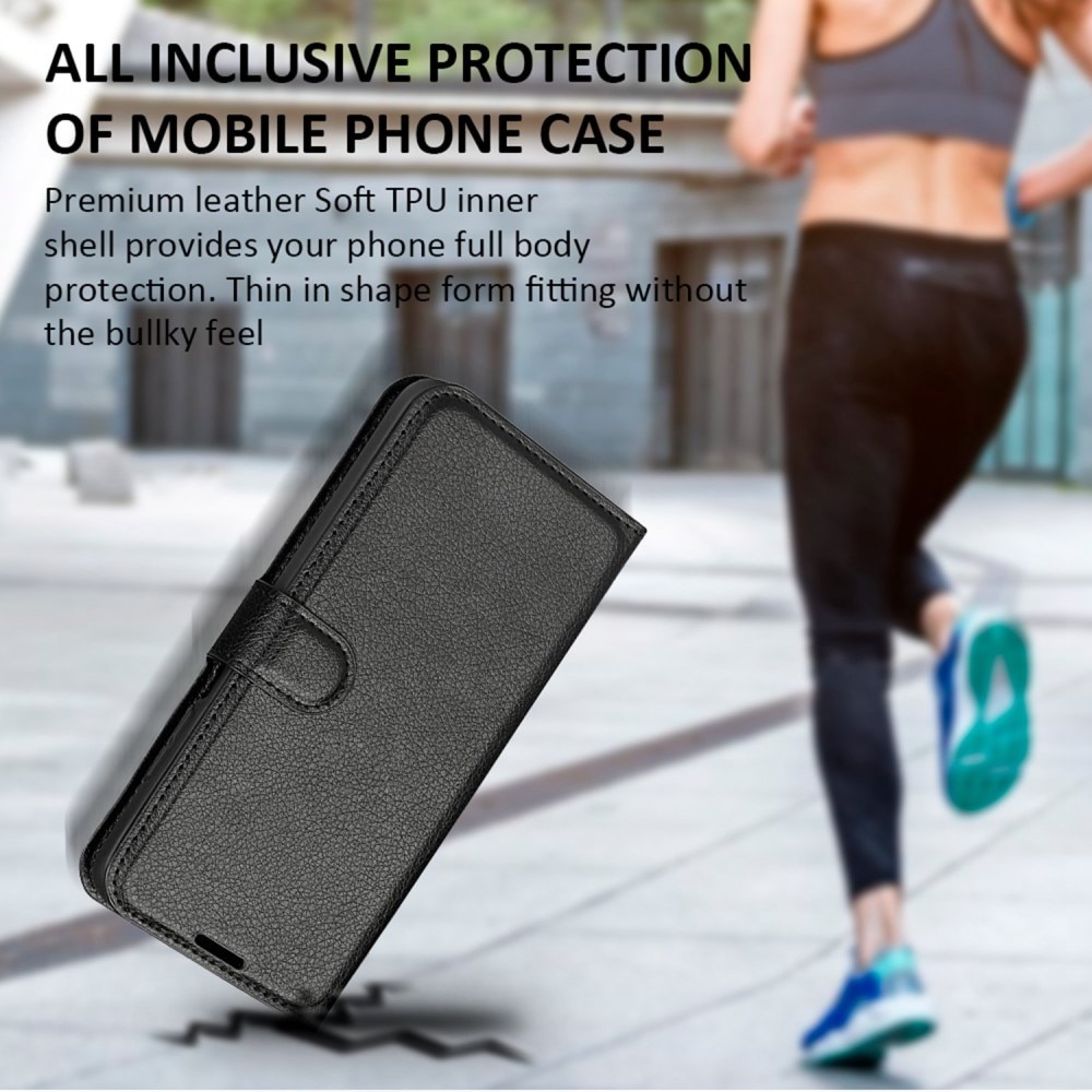 Coque portefeuille Motorola Moto E32, Noir