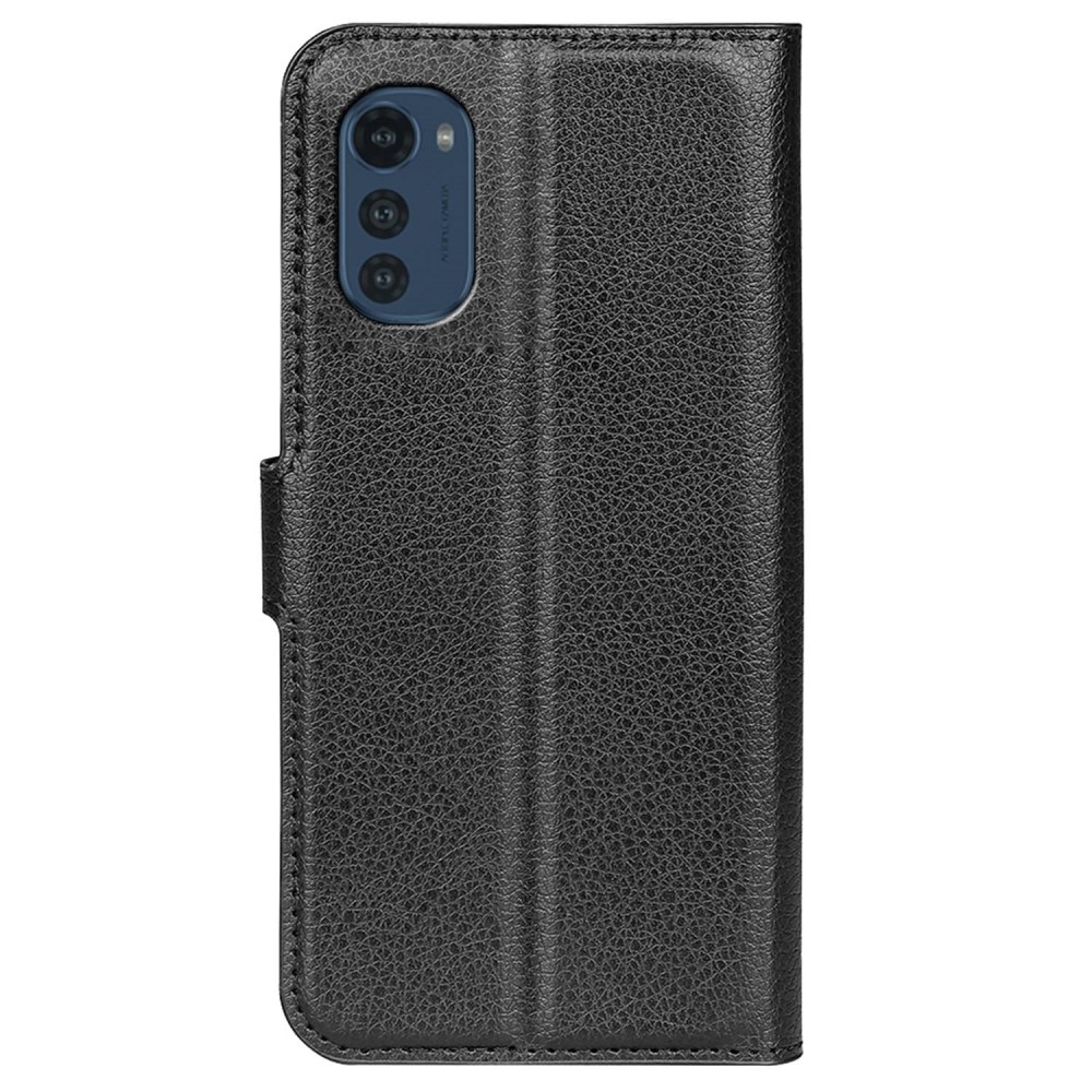 Coque portefeuille Motorola Moto E32, Noir