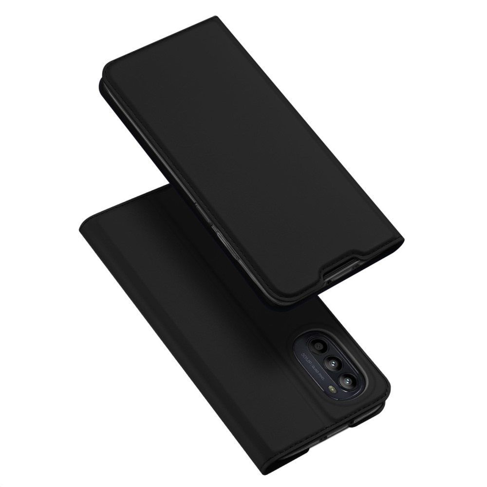 Étui portefeuille Skin Pro Series Motorola Moto G82/Moto G52, Noir