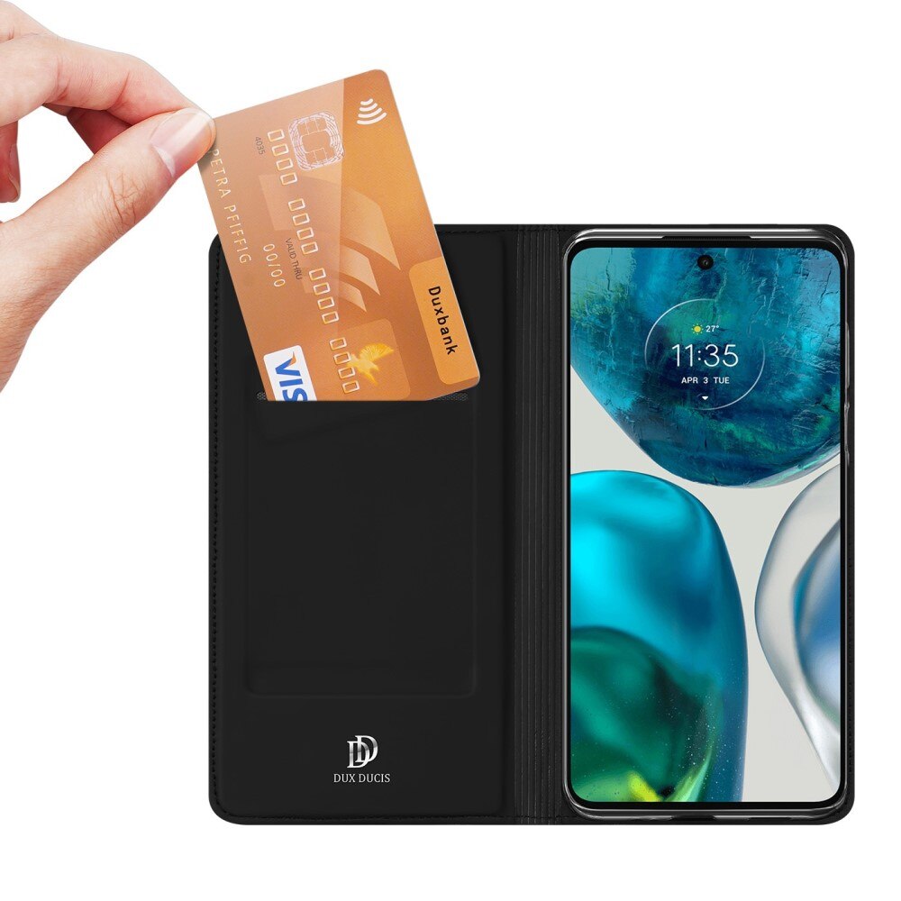 Étui portefeuille Skin Pro Series Motorola Moto G82/Moto G52, Noir