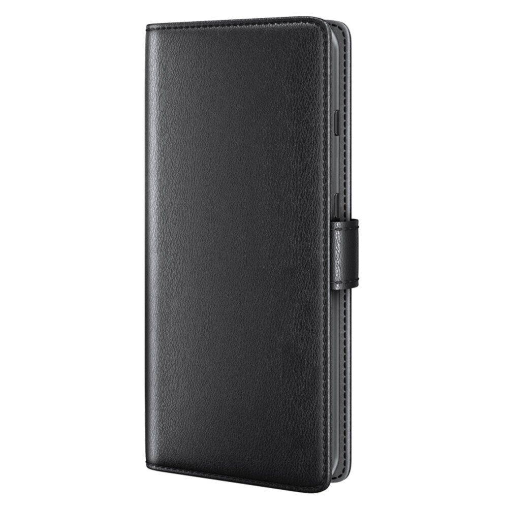 Étui en cuir veritable Motorola Moto G82/Moto G52, Noir