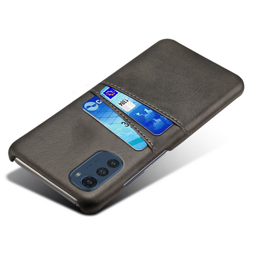 Coque Card Slots Motorola Moto E32, Noir