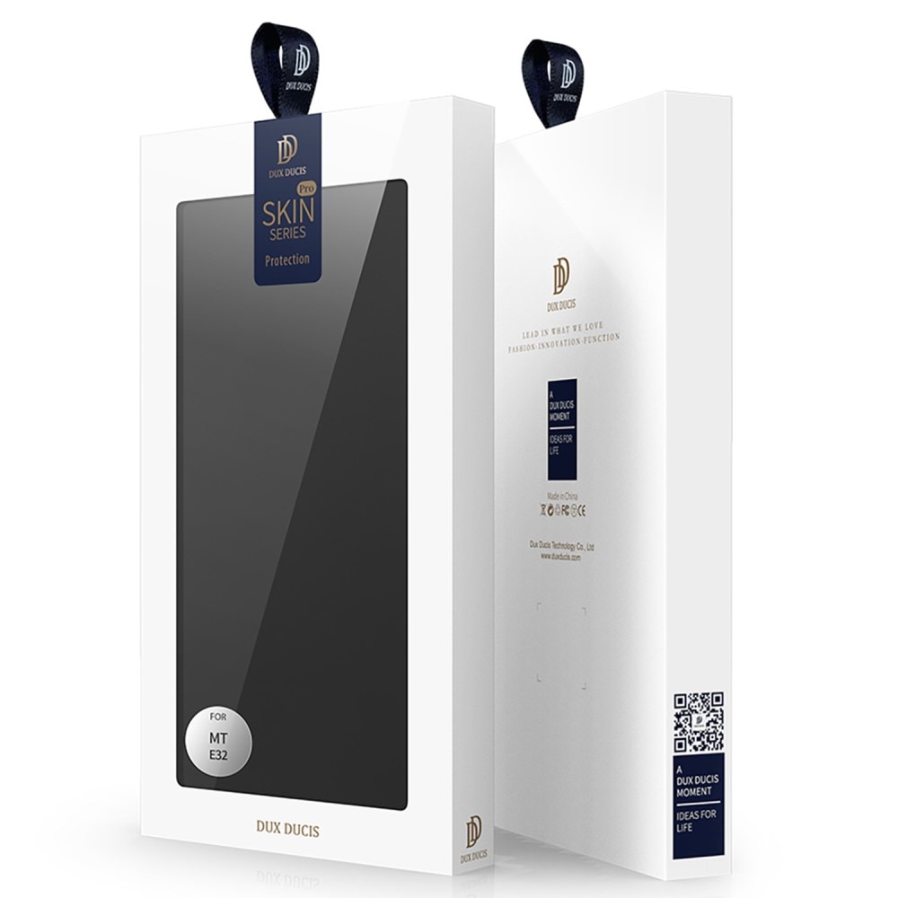 Étui portefeuille Skin Pro Series Motorola Moto E32, Noir