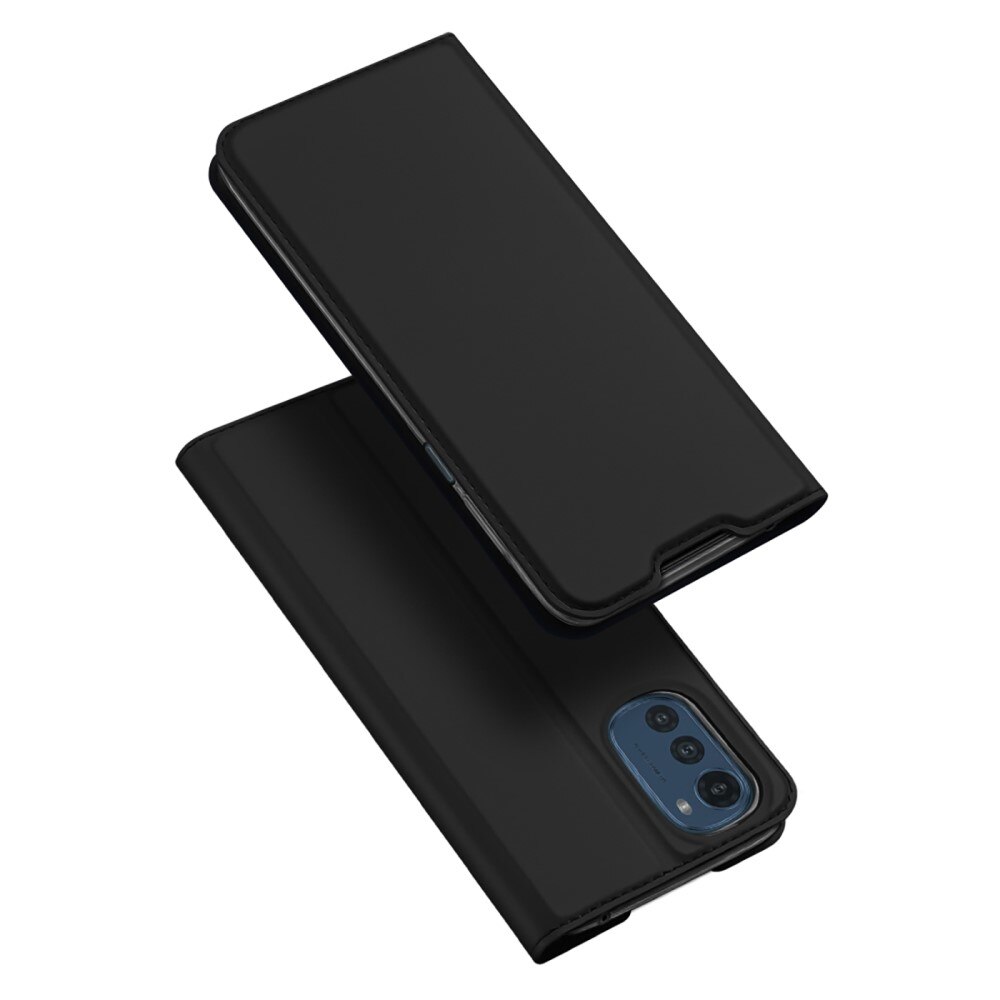 Étui portefeuille Skin Pro Series Motorola Moto E32, Noir