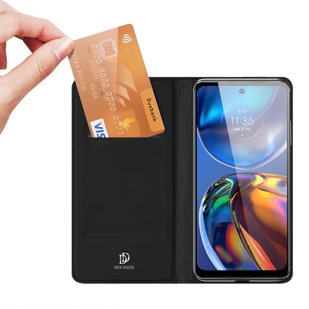 Étui portefeuille Skin Pro Series Motorola Moto E32, Noir