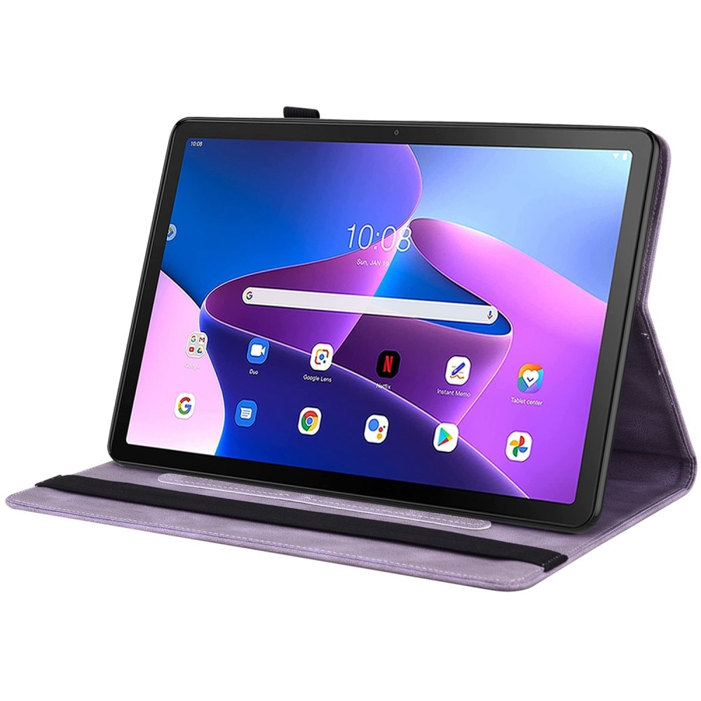 Étui en cuir avec papillons Lenovo Tab M10 (3rd gen) Violet