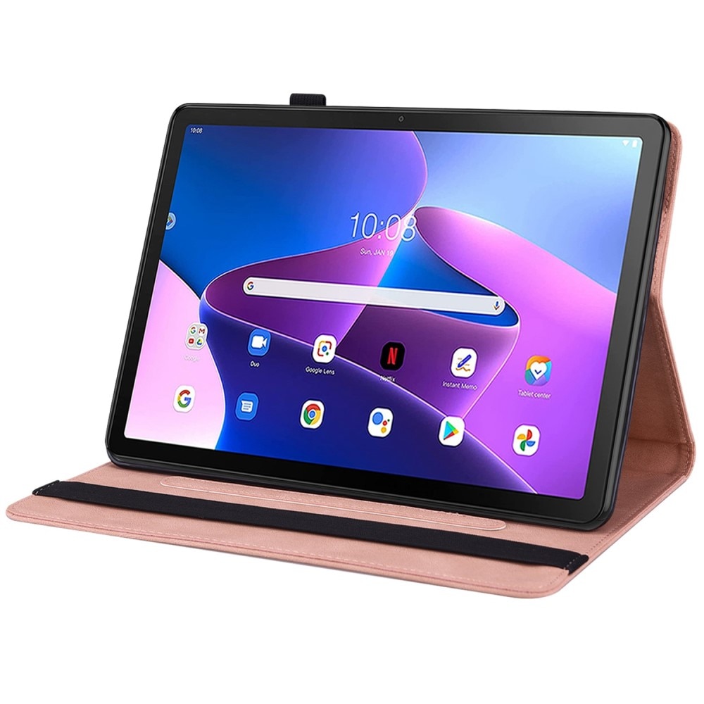 Étui en cuir avec papillons Lenovo Tab M10 (3rd Gen) Rose