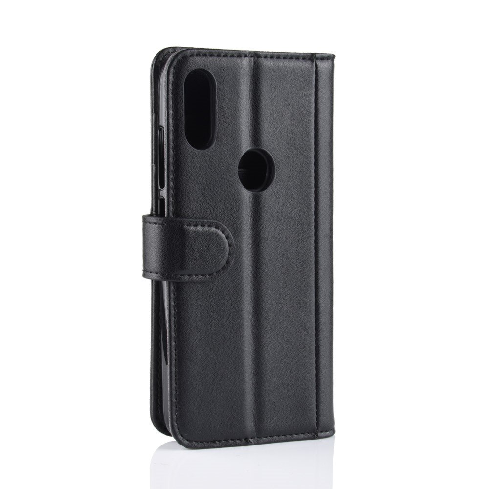 Étui en cuir veritable Xiaomi Redmi Note 7, Noir