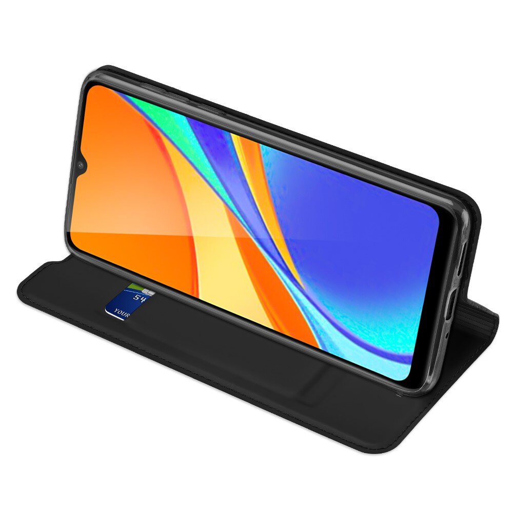 Étui portefeuille Skin Pro Series Xiaomi Redmi 9C, Noir