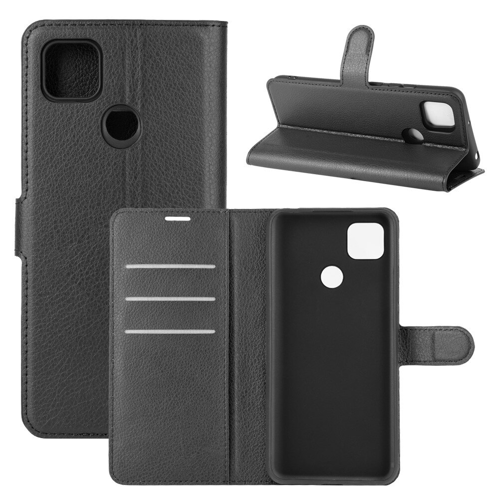 Coque portefeuille Xiaomi Redmi 9C, Noir