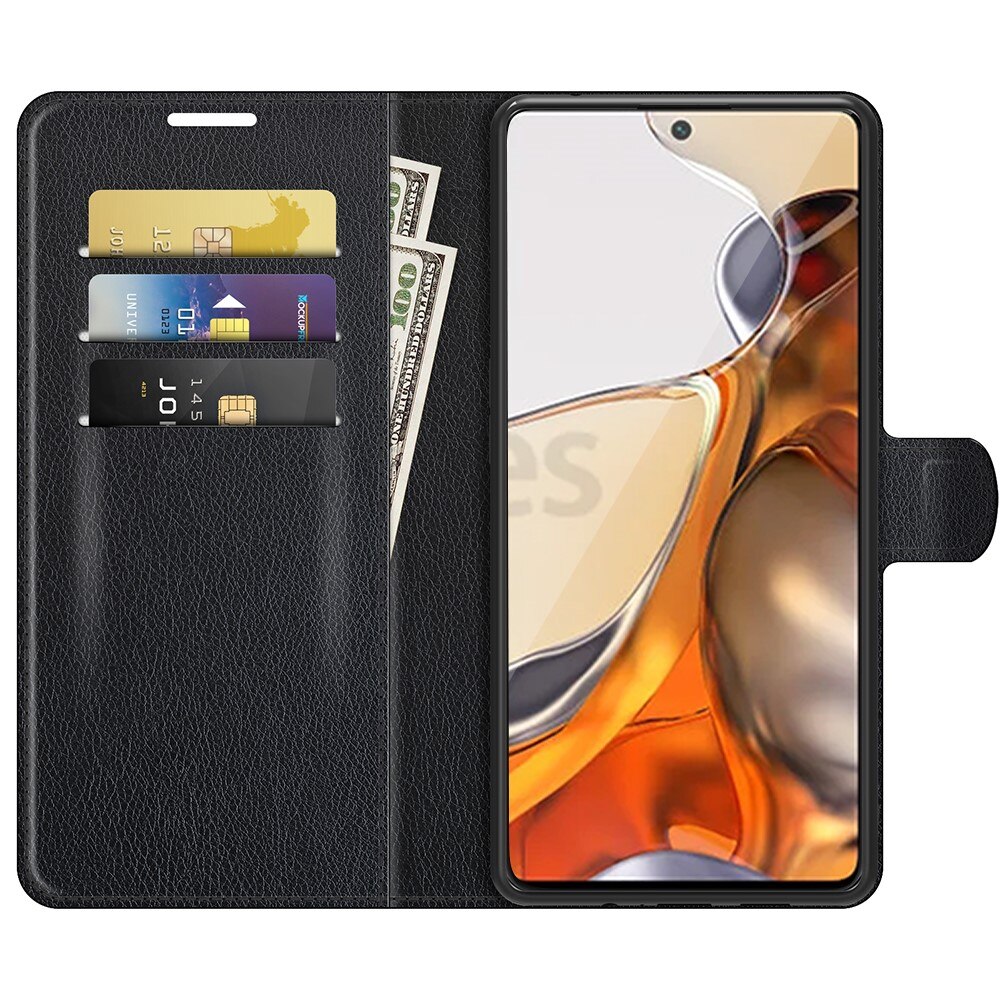 Coque portefeuille Xiaomi 11T/11T Pro, Noir