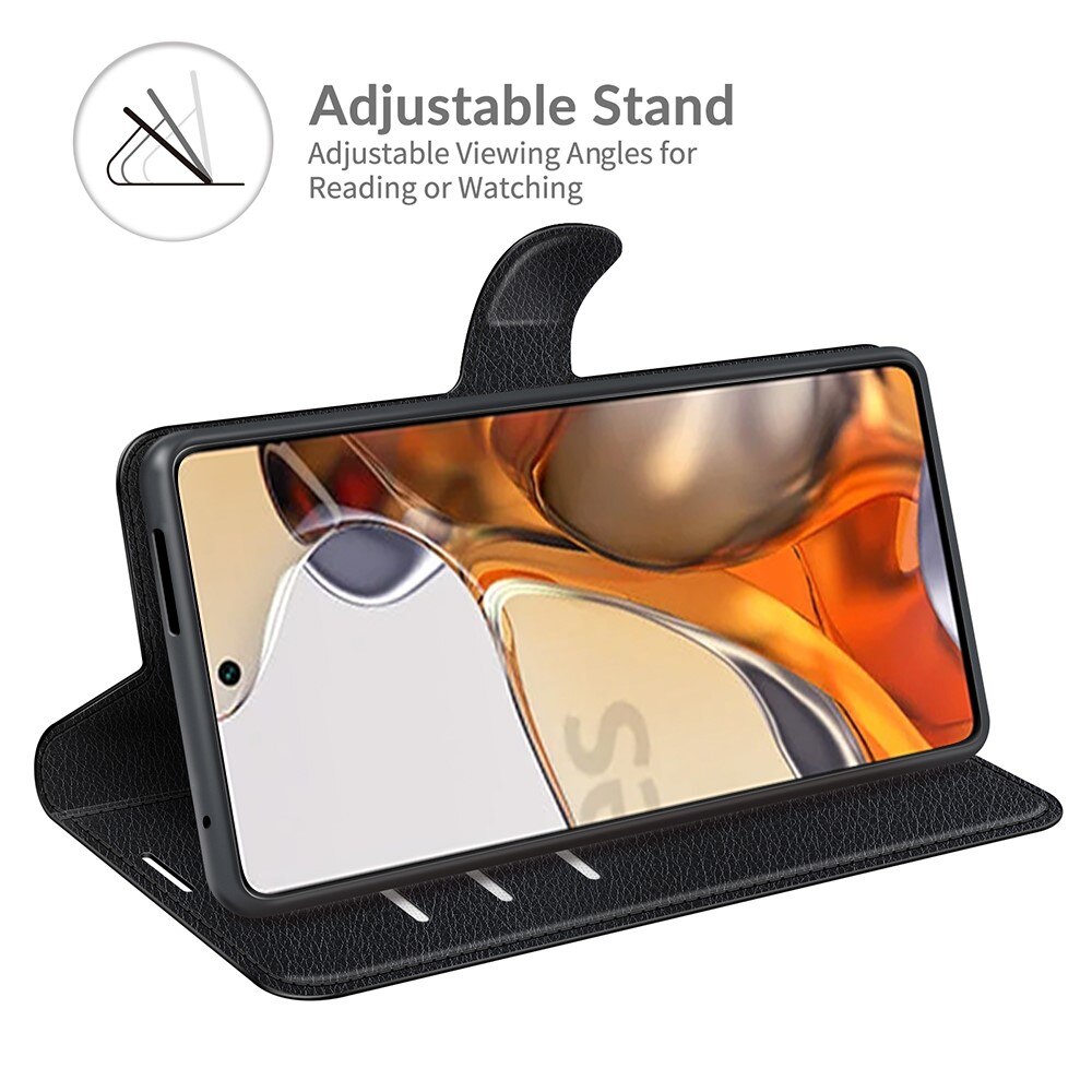Coque portefeuille Xiaomi 11T/11T Pro, Noir