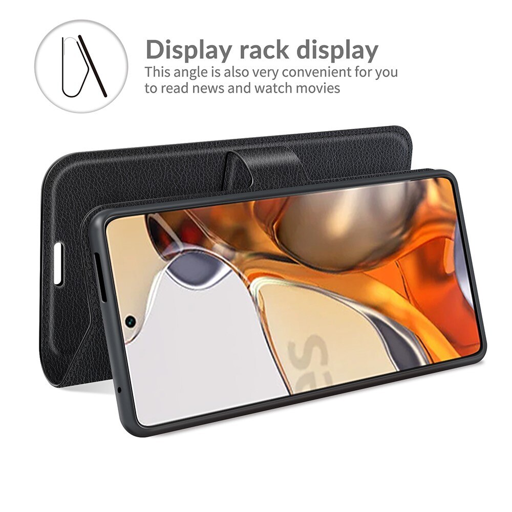 Coque portefeuille Xiaomi 11T/11T Pro, Noir