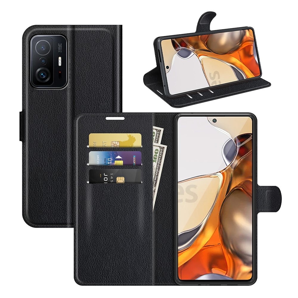 Coque portefeuille Xiaomi 11T/11T Pro, Noir