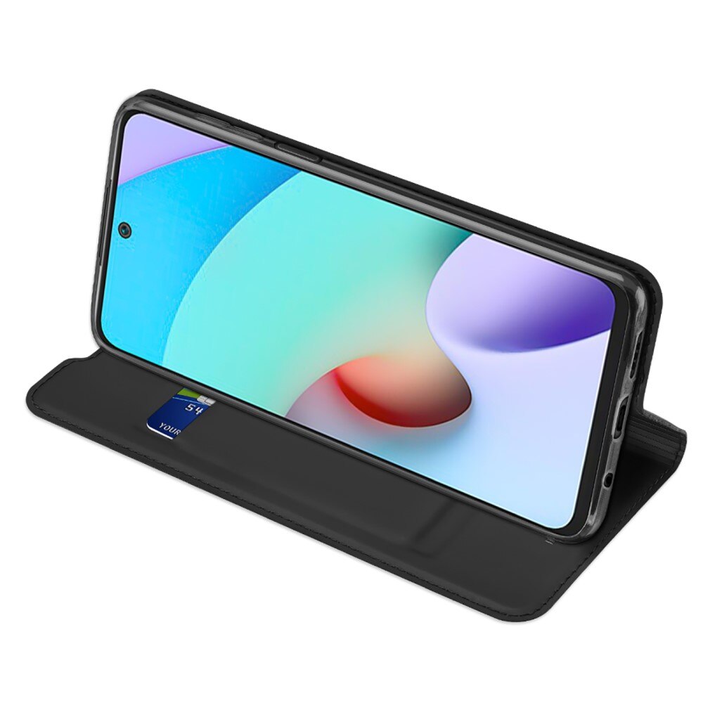 Étui portefeuille Skin Pro Series Xiaomi Redmi 10, Noir