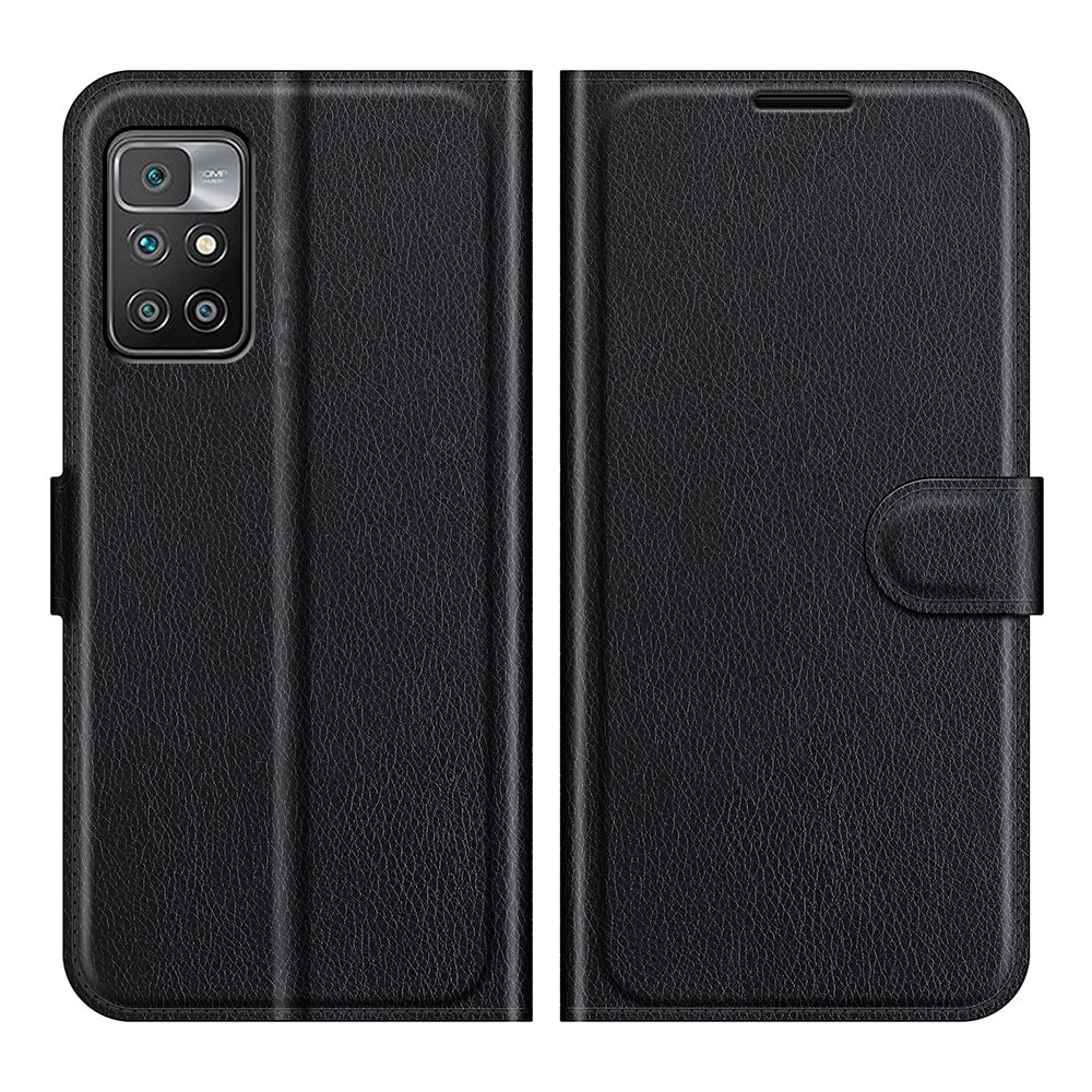 Coque portefeuille Xiaomi Redmi 10, Noir