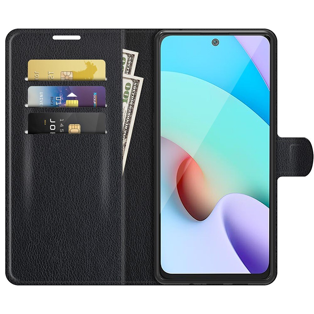 Coque portefeuille Xiaomi Redmi 10, Noir